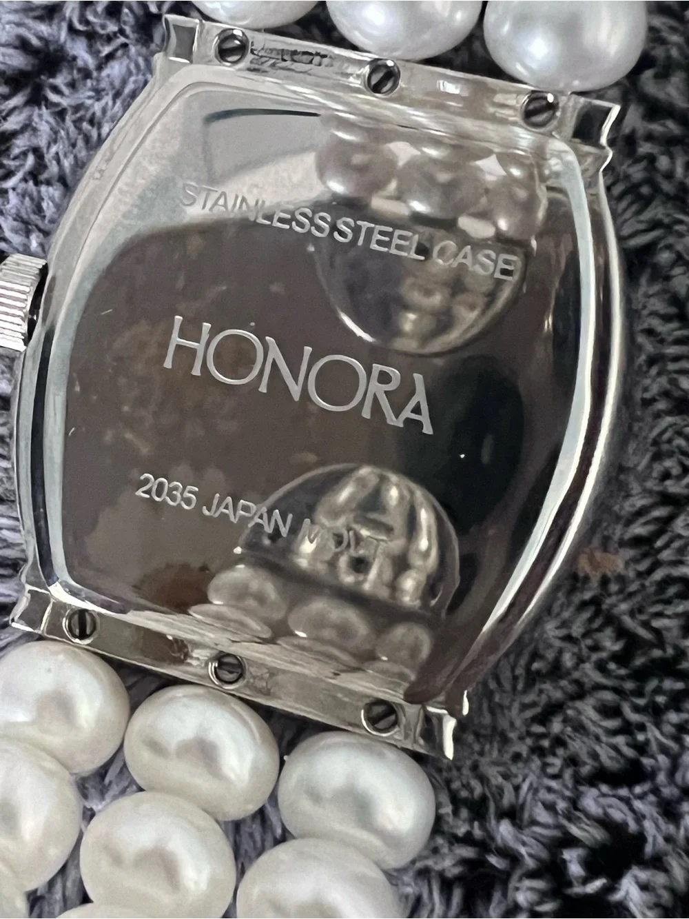 Vintage Honora Cultured Triple Strand Freshwater Pearl Cuff Watch NWOT